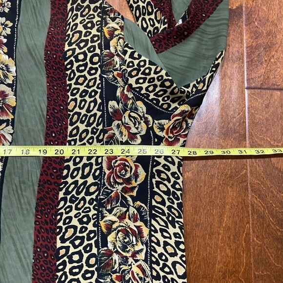 Notations Rayon Cotton Blend Leopard Print Vintage Blouse Women's Size 2XL - Picture 5 of 8